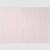 White with Red Hearts Tissue Paper Seidenpapier (Vorderseite)