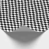White with Solid Black Square Style Geschenkpapier (Ecke)