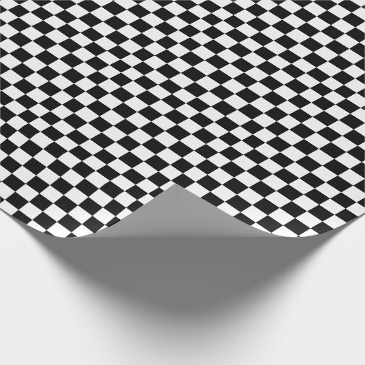 White with Solid Black Square Style Geschenkpapier (Ecke)
