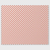 White with Terracotta Square Style Geschenkpapier (Flach)