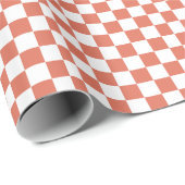 White with Terracotta Square Style Geschenkpapier (Rolleneckpunkt)
