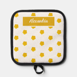 White With Yellow Wildflower Photos Custom Name Topflappen