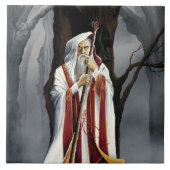 White Wizard Oak Tree Fantasy Fliese (Vorderseite)