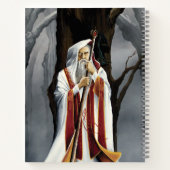 White Wizard Oak Tree Fantasy Notizblock (Rückseite)