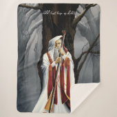 White Wizard Oak Tree Fantasy Sherpadecke (Vorderseite)