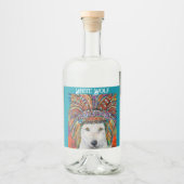 White Wolf Art Alkoholflaschenetikett (Vorderseite)