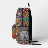 White Wolf Art Bedruckter Rucksack (Rechts)