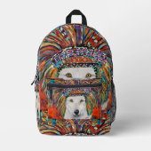 White Wolf Art Bedruckter Rucksack (Vorderseite)