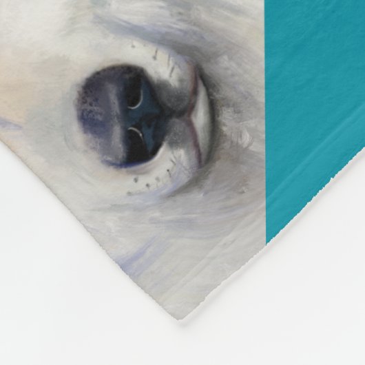 White Wolf Art Fleecedecke (Ecke)