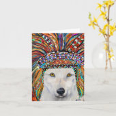 White Wolf Art Karte (Gelbe Blume)