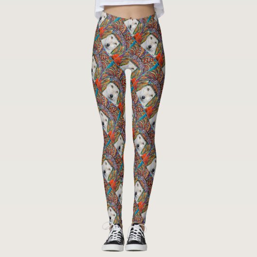 White Wolf Art Leggings (Vorderseite)