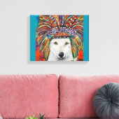 White Wolf Art Leinwanddruck (Insitu (Wohnzimmer))