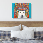 White Wolf Art Leinwanddruck (Insitu (Schlafzimmer))