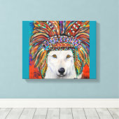 White Wolf Art Leinwanddruck (Insitu (Holzboden))