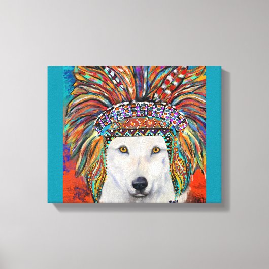 White Wolf Art Leinwanddruck (Vorderseite)