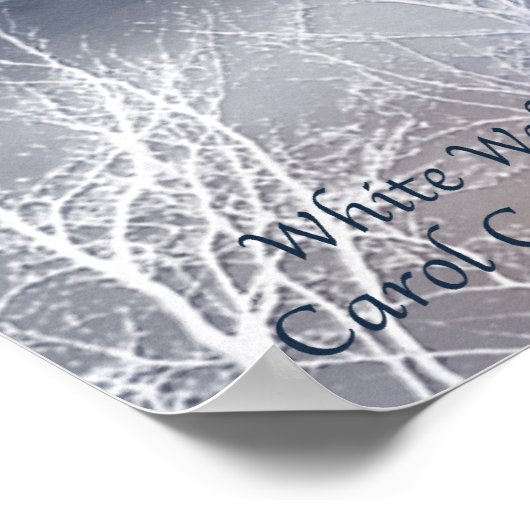 White Wolf Art Poster/Print Poster (Ecke)