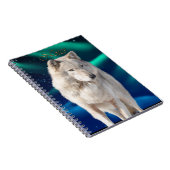 White Wolf & Aurora Wildlife-Fan-Notebook Notizblock (Rechte Seite)