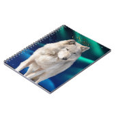 White Wolf & Aurora Wildlife-Fan-Notebook Notizblock (Linke Seite)