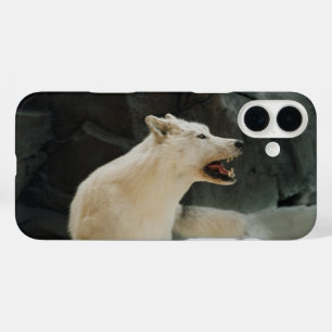White Wolf iPhone 16 Plus Hülle