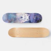 White Wolf Dark Moon Skateboard-Deck Skateboard (Horizontal)