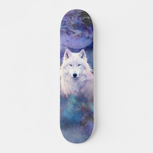 White Wolf Dark Moon Skateboard-Deck Skateboard (Vorne)