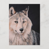 White Wolf Gemälde von DiDi Postkarte (Vorderseite)