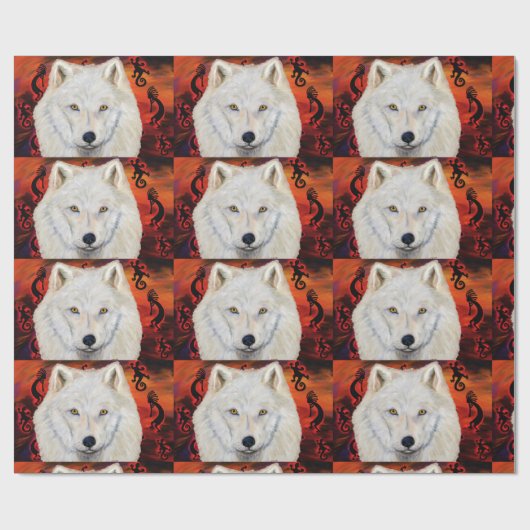 White Wolf Geschenkpapier (Flach)