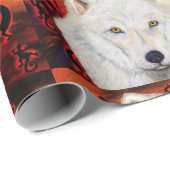 White Wolf Geschenkpapier (Rolleneckpunkt)