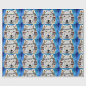 White Wolf Geschenkpapier (Flach)
