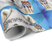 White Wolf Geschenkpapier (Rolleneckpunkt)