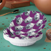White Wolf Head Pattern Design Purple Pappteller