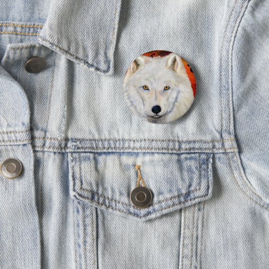 White Wolf Kokopelli Button (Beispiel)