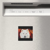 White Wolf Kokopelli Magnet (In Situ (Geschirrspüler))