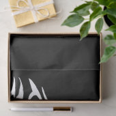 White Wolf Kopf auf schwarz Seidenpapier (Geschenk)