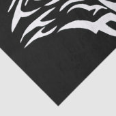 White Wolf Kopf auf schwarz Seidenpapier (Detail)