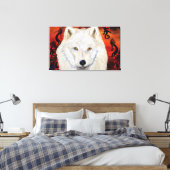 White Wolf Leinwanddruck (Insitu (Schlafzimmer))