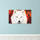 White Wolf Leinwanddruck (Insitu (Holzboden))