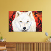 White Wolf Leinwanddruck (Insitu (Wohnzimmer))