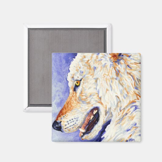 White Wolf Magnet (Vorderseite/Rückseite)