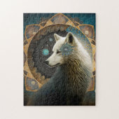 White Wolf Mandala Puzzle (Vertikal)