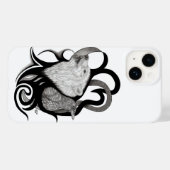 White Wolf mit Raven Tribal Art Case-Mate iPhone Hülle (Rückseite (Horizontal))