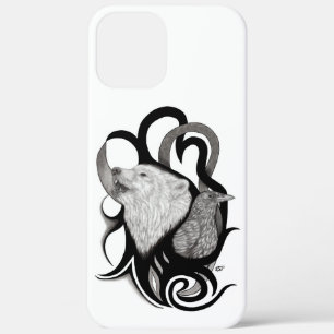 White Wolf mit Raven Tribal Art Case-Mate iPhone Hülle