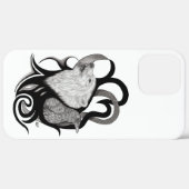 White Wolf mit Raven Tribal Art Case-Mate iPhone Hülle (Hinten (horizontal))
