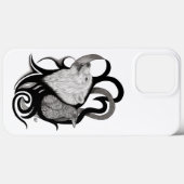 White Wolf mit Raven Tribal Art Case-Mate iPhone Hülle (Rückseite (Horizontal))