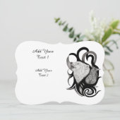 White Wolf mit Raven Tribal Art Einladung (Stehend Vorderseite)