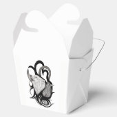 White Wolf mit Raven Tribal Art Geschenkschachtel (Geöffnet)