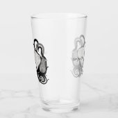 White Wolf mit Raven Tribal Art Glas (Rechts)