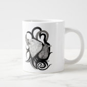 White Wolf mit Raven Tribal Art Jumbo-Tasse (Rechts)