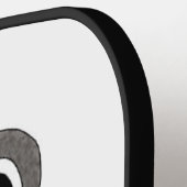 White Wolf mit Raven Tribal Art Pickleball Schläger (Linke Seite)