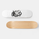 White Wolf mit Raven Tribal Art Skateboard (Horizontal)